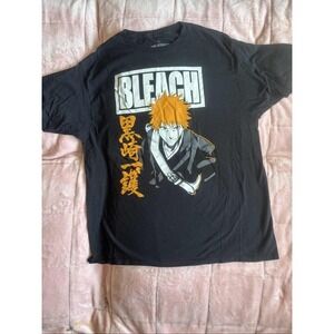 Bleach Ichigo Kurosaki Graphic T-Shirt Black Men's Size XL